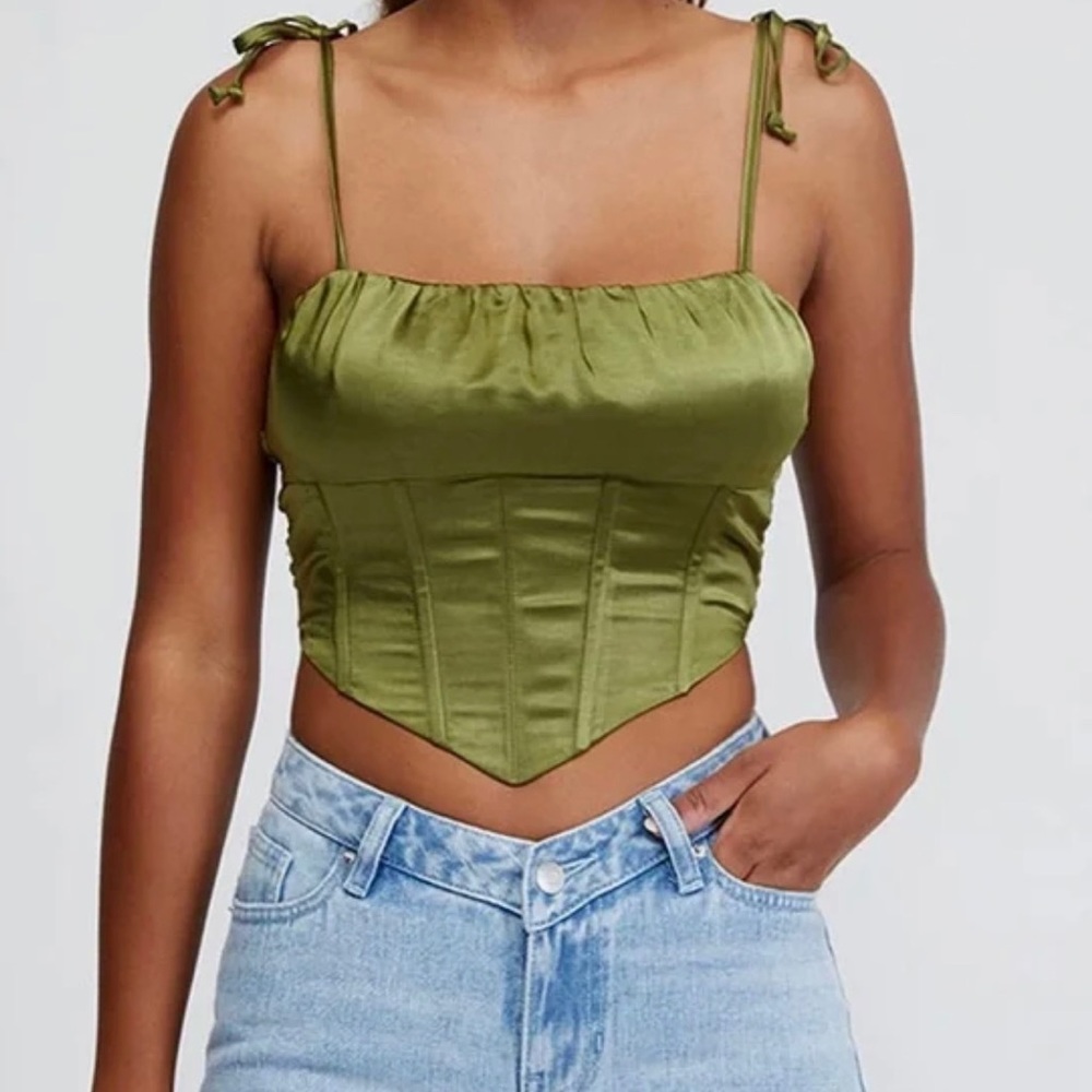 NWT Pacsun Green Corset Top